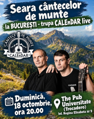 Seara c&acirc;ntecelor de munte la Bucuresti - trupa CALEnDAR